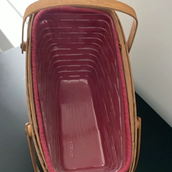 Vintage Longaberger Vegetable Baket Combo with Wrought Iron Sleigh Runners - Picture 2 of 5